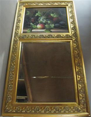 Wandspiegel (Trumeau) mit Bild "Obststillleben" - Arte, antiquariato e gioielli