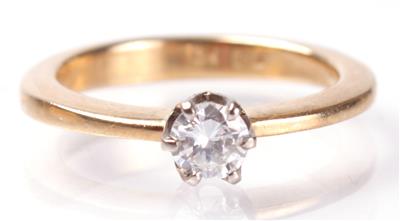 Solitärring ca. 0,35 ct - Antiques, art and jewellery