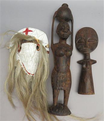 3 afrikanische Objekte: - Antiques, art and jewellery