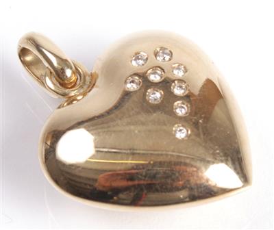 Brillantanhänger zus. ca. 0,10 ct - Antiques, art and jewellery