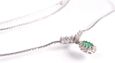 Diamantcollier zus. ca. 0,15 ct - Arte, antiquariato e gioielli