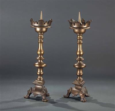 Paar Kerzenleuchter, wohl Italien um 1700 - Kunst, Antiquitäten und Schmuck