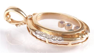 Diamantanhänger zus. ca. 0,15 ct - Antiques, art and jewellery