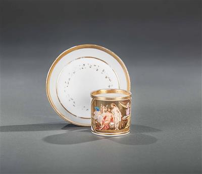 Sammeltasse mit Untertasse, Thüringen um 1800 - Umění, starožitnosti, šperky