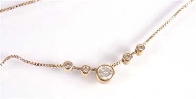 Brillantcollier zus. ca. 0,55 ct - Umění, starožitnosti, šperky