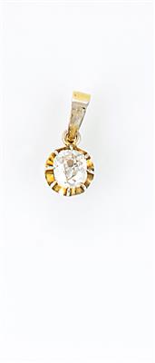 Altschliffdiamantanhänger ca.0,75 ct - Kunst, Antiquitäten und Schmuck