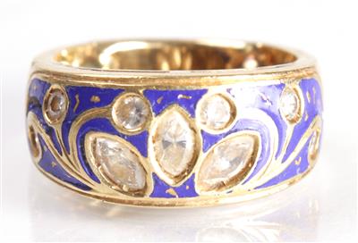 Diamant-Brillantdamenring zus. ca. 0,60 ct - Arte, antiquariato e gioielli