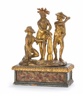 Kleine Skulpturengruppe - Geißelung Christi, um 1800 - Antiques, art and jewellery