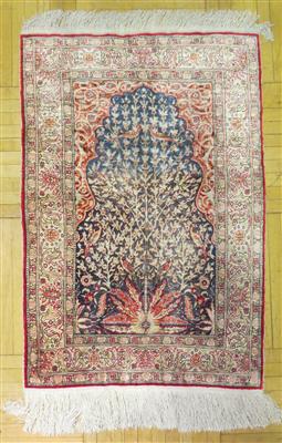 Türkischer Seidenknüpfteppich Kayseri ca. 121 x 83 cm - Antiques, art and jewellery