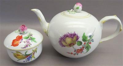 Teekanne und Zuckerdose, Meissen, 2. Hälfte 20. Jhdt. - Kunst, Antiquitäten und Schmuck