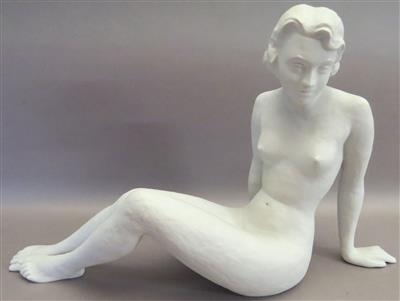 Sitzender weiblicher Akt, Fa. Rosenthal um 1940 - Kunst, Antiquitäten und Schmuck