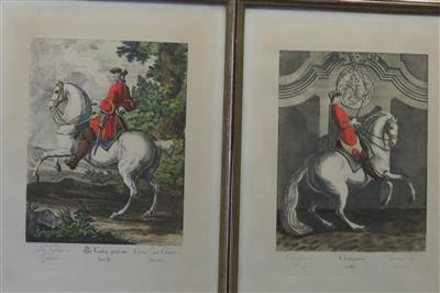 Serie von 8 Kunstdrucken nach Johann Elias RIDINGER - Kunst, Antiquitäten und Schmuck