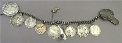 Silberne Münz-Bauchkette - Kunst, Antiquitäten und Schmuck