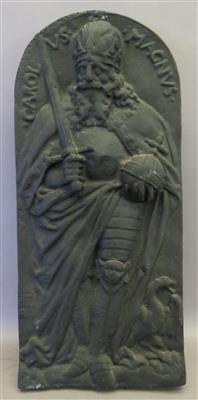 Rundbogenförmige Gusseisen-Reliefplatte - Kunst, Antiquitäten und Schmuck