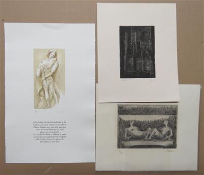 3 Grafiken: u. a. Henry MOORE - Kunst, Antiquitäten und Schmuck