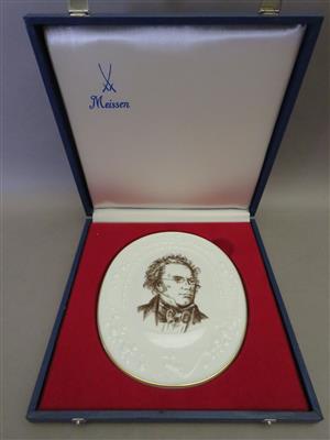 In Memoriam Franz Schubert - Meißen Porzellan-Bildnisplakette, DDR 1978 - Arte, antiquariato e gioielli