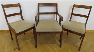 3 Sessel im Biedermeierstil - Kunst, Antiquitäten und Schmuck