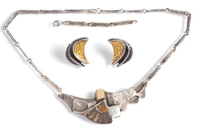 Schmuckset - Collier und Paar Ohrsteckclipse - Arte, antiquariato e gioielli
