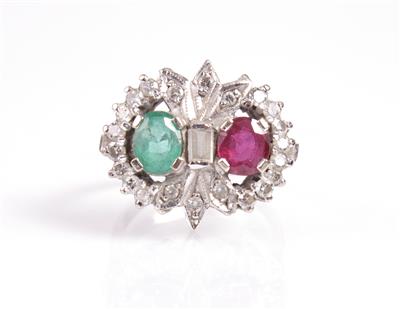 Brillantdiamantdamenring zus. ca. 0,60 ct - Kunst, Antiquitäten und Schmuck