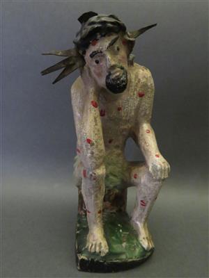 Skulptur-Christus in der Rast, alpenländisch, 1. Hälfte 19. Jhdt. - Umění, starožitnosti, šperky