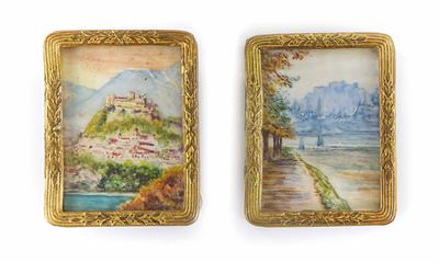 2 Miniaturen um 1920 - Kunst, Antiquitäten und Schmuck