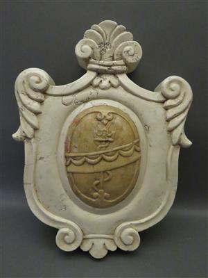 Wappenkartusche im italienischen Renaissancestil - Kunst, Antiquitäten und Schmuck