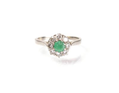 Brillant Smaragdring zusammen ca. 0,45 ct - Arte, antiquariato e gioielli