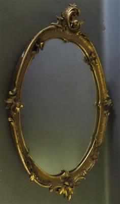 Ovaler Wandspiegel im Rokokostil, um 1900 - Umění, starožitnosti, šperky