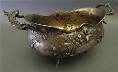Kleine ovale silberne Schale im Rokokostil, um 1900 - Umění, starožitnosti, šperky