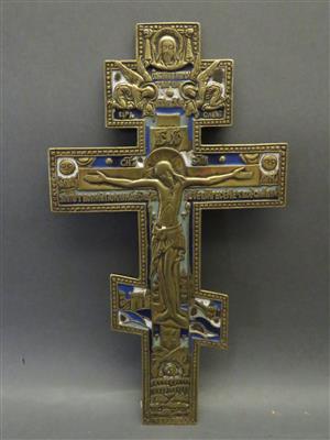 Altes russisch-orthodoxes Segenkreuz - Umění, starožitnosti, šperky