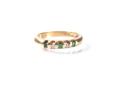 Brillant Smaragddamenring - Antiques, art and jewellery