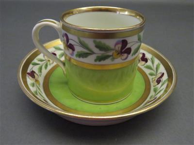 Wiener Tasse mit Untertasse, 1. Drittel 19. Jhdt. - Antiques, art and jewellery