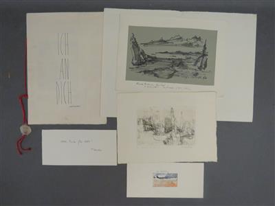 Fünf Zeichnungen und eine Radierung für R. Buchmann gewidmet - Arte, antiquariato e gioielli