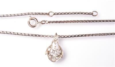Brillant Diamantanhänger zus. ca. 1 ct, an Venezianerhalskette - Arte, antiquariato e gioielli