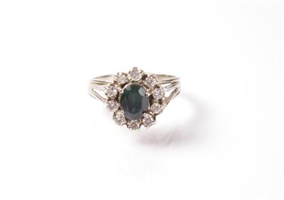 Diamant Saphirring - Antiques, art and jewellery