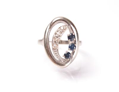 Diamant Saphirring - Antiques, art and jewellery
