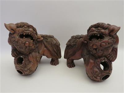 Paar Tempelwächter Foo-Hunde, China, 2. Hälfte 20. Jahrhundert - Kunst, Antiquitäten und Schmuck