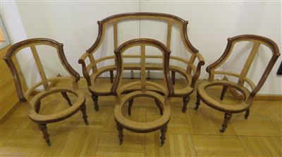 Vierteilige Salon-Sitzgruppe um 1860/70 - Gioielli, arte e antiquariato