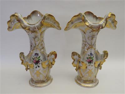 Paar Vasen, Böhmen 2. Hälfte 19. Jhdt. - Schmuck, Kunst und Antiquitäten