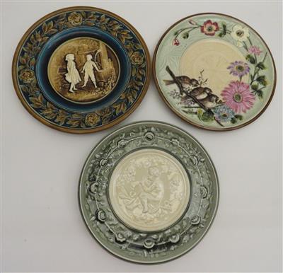 3 Wandzierteller, Fa. Schütz, Cilli Tschechien - Schmuck, Kunst und Antiquitäten