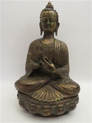 Sitzende Buddhafigur "Dharmacakra mudra" - Jewellery, antiques and art