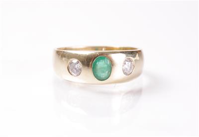 Brillant Smaragdring - Jewellery, antiques and art