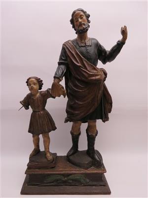 Hl. Joseph mit Jesusknaben, 18. Jahrhundert - Gioielli, arte e antiquariato