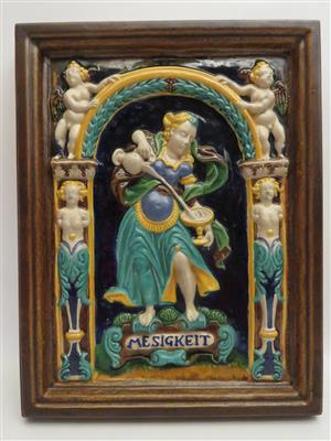 Wandrelief - Bildplatte "Mesigkeit", Fa. Sommerhuber, Steyr, 20. Jahrhundert - Jewellery, antiques and art