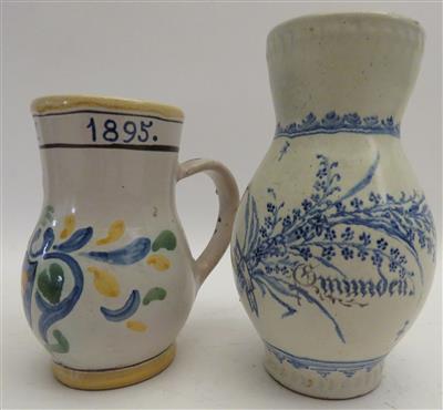 Kleine Vase, kleiner Birnkrug, Gmunden 19. Jahrhundert - Jewellery, antiques and art