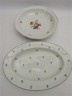 Schale und ovale Platte, um 1800 - Schmuck, Kunst und Antiquitäten