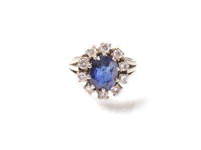 Brillant Saphirring ca. 0,60 ct - Schmuck, Kunst und Antiquitäten