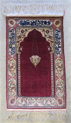 Hereke Seide, ca. 83 x 51 cm, Nordwestanatolien (Türkei), Mitte 20. Jhdt. - Jewellery, antiques and art