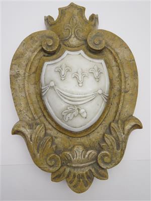Marmor-Wappenkartusche, 20. Jahrhundert - Klenoty, umění a starožitnosti