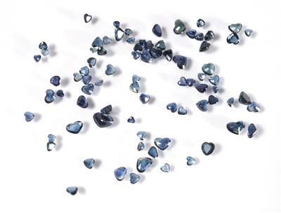 Lot aus losen Saphiren im Herzschliff 30,08 ct - Schmuck, Kunst und Antiquitäten